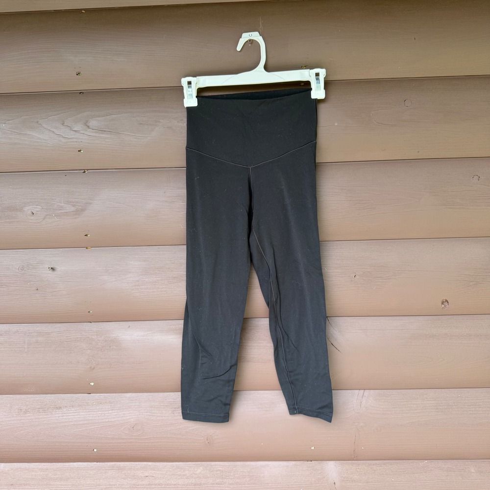 OFFLINE by Aerie Real Me 3/4 Crop Leggings Womens S Black High Rise Athletic